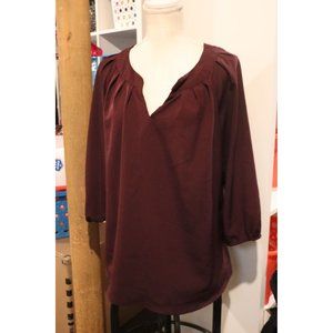 Maurices aubergine color V Neck Tunica Size L preowned